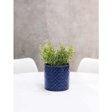Kerámia kaspó -Vintage sötétkék 2. - 13 cm, 16 cm, 20 cm, 23 cm