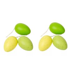 Tojás akasztós - Zöld -  6 cm - 6 db/csomag