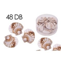 Műanyag kagyló - 2,7 cm - 48 db/csomag 