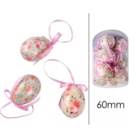  Tojás szett mintás - Virágos - 6 cm - 12 db/csomag