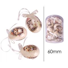 Tojás szett mintás - Süni - 6 cm - 12 db/csomag 