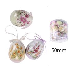 Tojás szett mintás - Virágos - 5 cm - 24 db/csomag 
