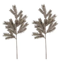 Fenyőág fényes - Ezüst - 45 cm