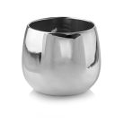 Kerámia kaspó - Moon - Ezüst - 15x13 cm - Raktáron