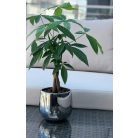 Kerámia kaspó - Moon - Ezüst - 15x13 cm - Raktáron