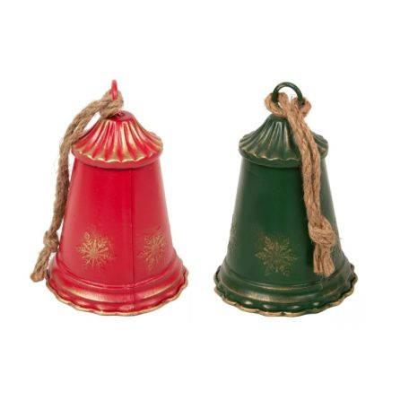 Kolomp bádog kolomp hópihe mintás - Piros - 16,5 cm