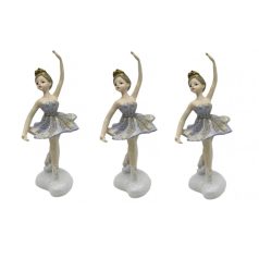 Balerina figura álló - Kék - 15x7 cm