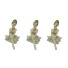 Balett-táncos ülő - Drapp - 8x8 cm 