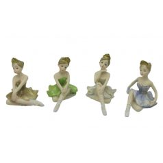 Balett-táncos ülő - Kék - 8x8 cm 