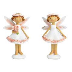 Tündér figura - Fehér  - 2 féle - 12 cm