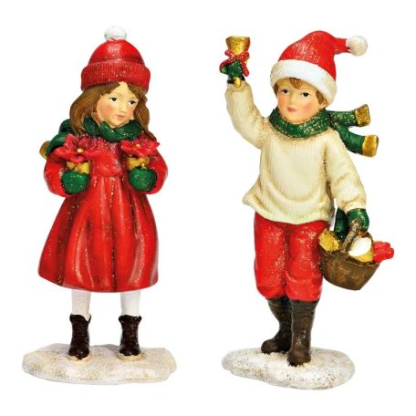 Lány figura virággal-Fiú figura kosárral - 12 cm - Várható érkezés: 2025.09.hó