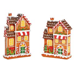 Mézeskalács házikó - 10x14x4 cm, 13x22x5 cm