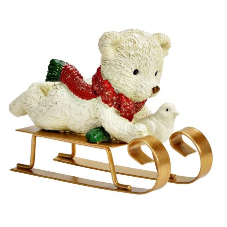 Szánkózó maci figura - 10x7x4 cm - Várható érkezés: 2025.09.hó