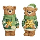Maci figura zöld ruhás - 2 féle - 18 cm - Várható érkezés: 2026.08.hó