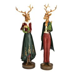   Szarvas figura - fenyővel, koszorúval - 36 cm - Várható érkezés: 2025.09.hó