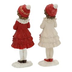 Karácsonyi lány figura - 6x17x5 cm