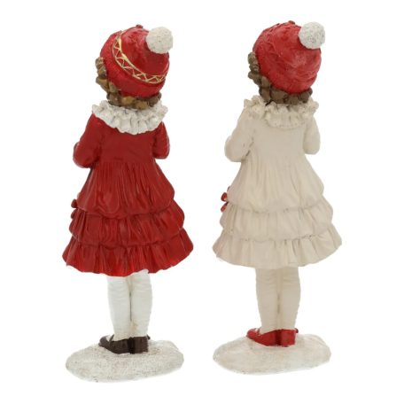 Karácsonyi lány figura - 6x17x5 cm