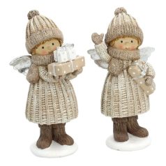 Gyermek figura angyalszárnnyal - 17 cm