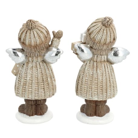 Gyermek figura angyalszárnnyal - 17 cm