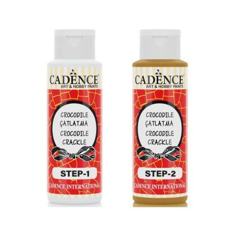 Cadence Crocodile Crackle – Krokodil repesztő - Oxide Yellow - 2x70 ml