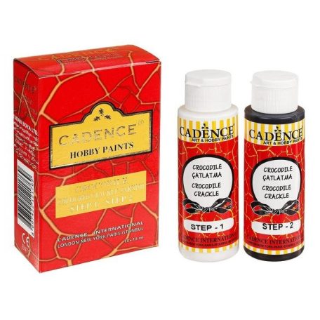 Cadence Crocodile Crackle – Krokodil repesztő - Fekete - 2x70 ml