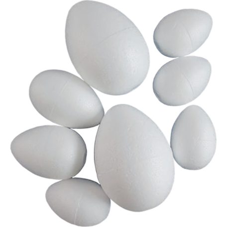 Polisztirol tojás - 7 cm-es - 20 db/csomag 
