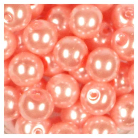 Műanyaggyöngy, viaszos - 8 mm, 75 g - erős rózsaszín