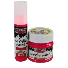 Pentart, fényes akrilfesték - Kármin - 20 ml, 50 ml