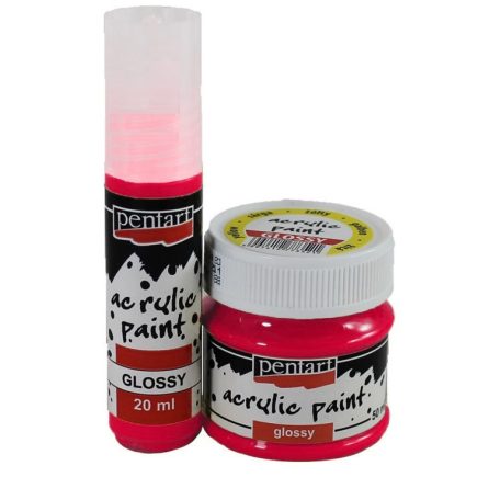 Pentart, fényes akrilfesték - Kármin - 20 ml, 50 ml