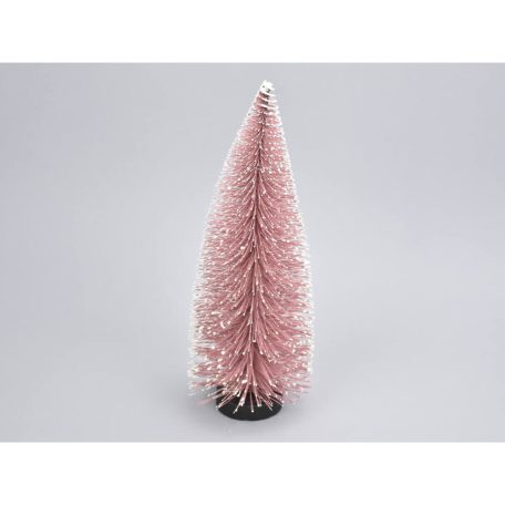 Dekor fenyő pink havas - 25 cm