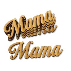 Natúr fa - Mama felirat - 10 cm - 5 db/csomag