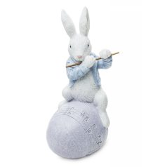 Kék nyuszi figura tojáson - 18x7x9 cm