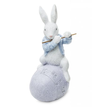 Kék nyuszi figura tojáson - 18x7x9 cm