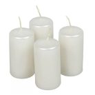 Adventi gyertya - Metál fehér - 8x4 cm - 4 db/csomag