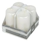 Adventi gyertya - Metál fehér - 8x4 cm - 4 db/csomag