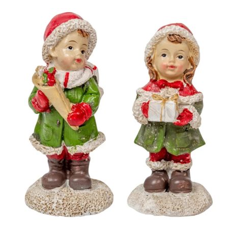Karácsonyi gyermek figura - 2 féle - 11,5 cm