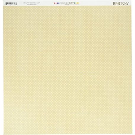 Bo Bunny scrapbook papír - Almond Double Dot - 2 oldalas -  30,5 x 30,5 cm