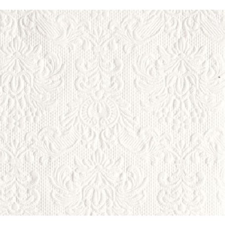 Ambiente dombornyomott papírszalvéta - Elegance white - 25x25 cm, 33x33 cm, 40x40 cm - 15 db/csomag