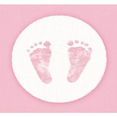   Ambiente papírszalvéta - Baby Steps Girl - 25x25 cm, 33x33 cm - 20 db/csomag