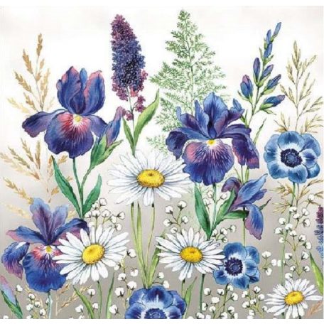 Ambiente papírszalvéta - Mixed Meadow Flowers - 25x25cm,33x33cm - 20 db/csomag