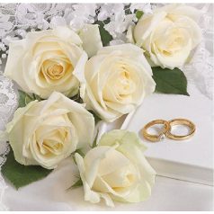   Ambiente  papírszalvéta - White Wedding - 33x33 cm - 20 db/csomag