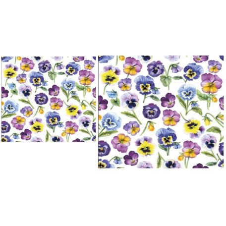 Ambiente papírszalvéta - Pansy all Over - 25x25cm,33x33cm - 20 db/csomag
