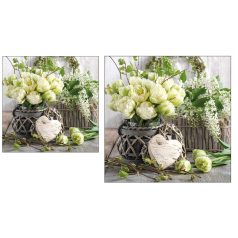   Ambiente papírszalvéta - White Tulips - 25x25 cm, 33x33 cm - 20 db/csomag  