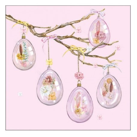 Ambiente papírszalvéta - Glass Eggs Rose - 33x33 cm - 20 db/csomag