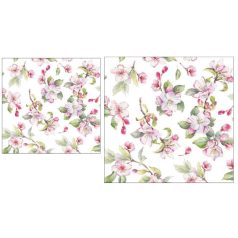   Ambiente papírszalvéta - Spring blossom white - 25x25cm, 33x33cm - 20 db/csomag