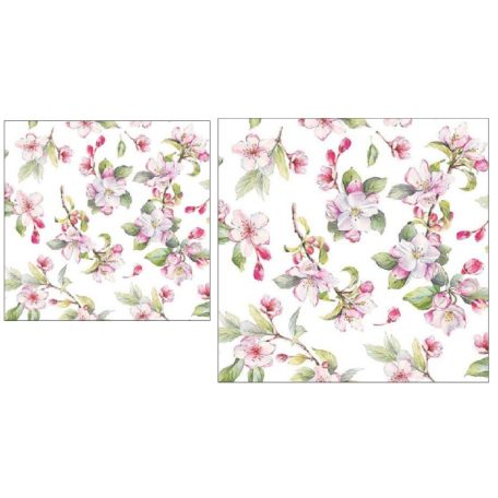Ambiente papírszalvéta - Spring blossom white - 25x25cm, 33x33cm - 20 db/csomag