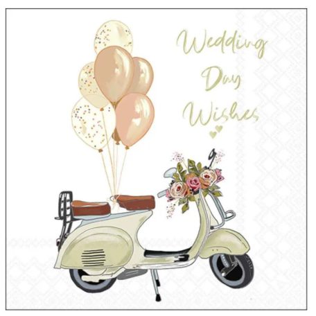 Ambiente papírszalvéta - Wedding day wishes- 33x33 cm - 20 db/csomag
