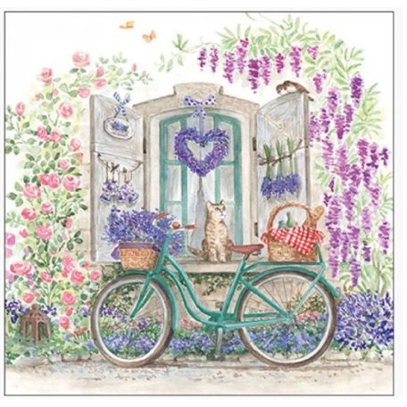 Ambiente papírszalvéta - Bike with basket - 33x33 cm - 20 db/csomag