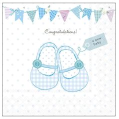   Ambiente papírszalvéta - Baby shoes blue- 33x33 cm - 20 db/csomag