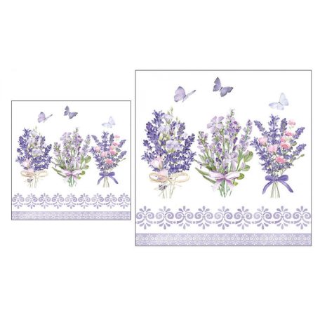Ambiente papírszalvéta - Lovely lavender - 25x25cm,33x33cm - 20 db/csomag